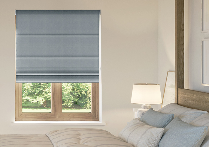 Soft Chevron, Lead Grey - Twist&Fit Roman Blind - Image 3